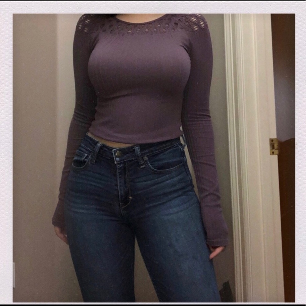 Dark purple long sleeve shirt